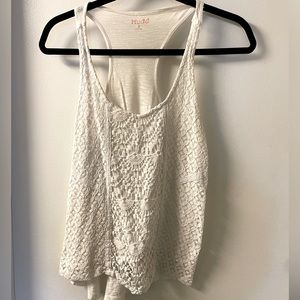 Mudd White Lace Tank